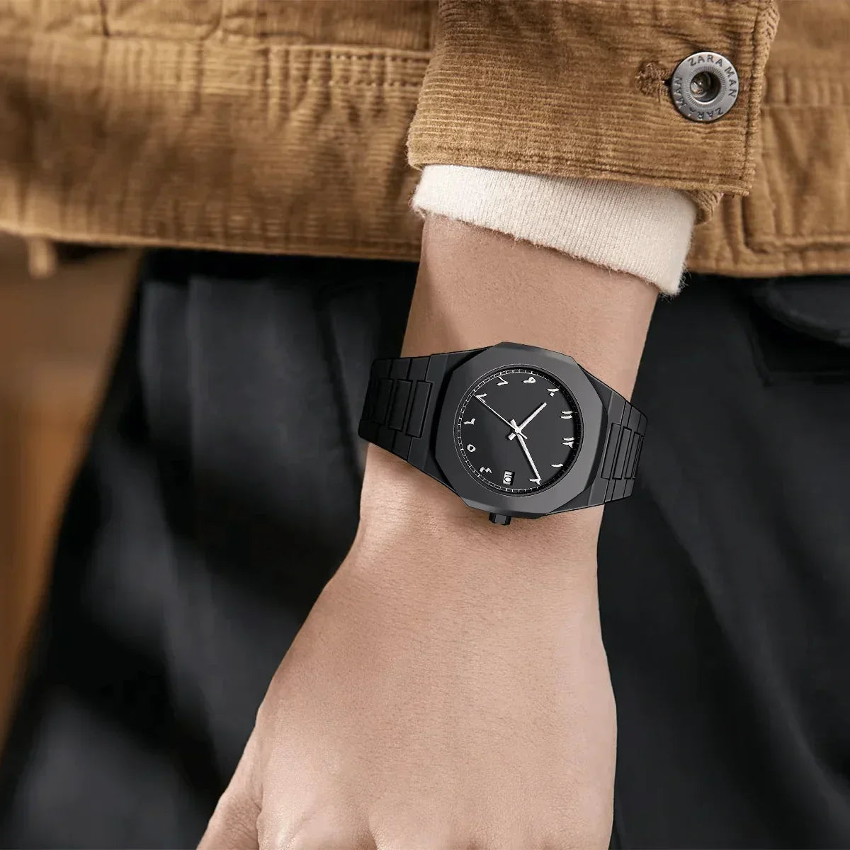 Stainless Steel Arabic Watch